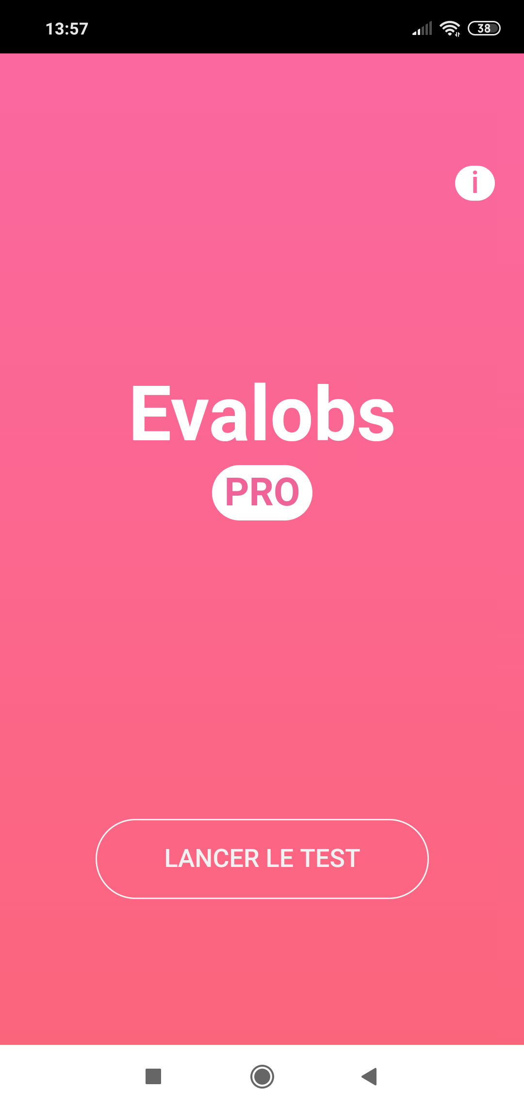 Lancer un test application EvalObs